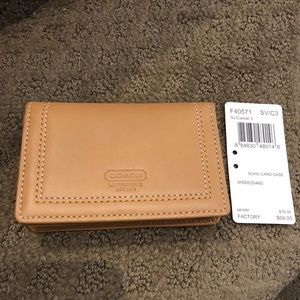 Coach leather card holder