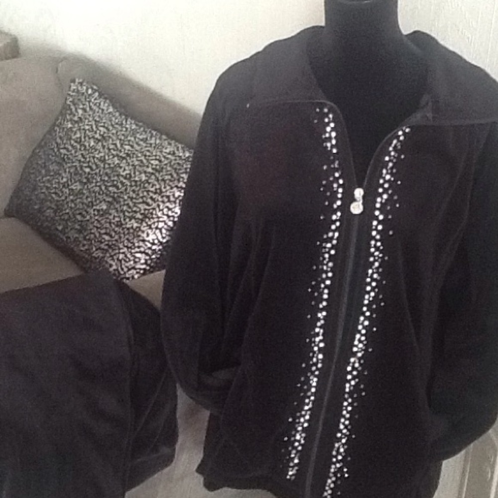 Black Velour Jacket & Pant Set.      FIRM PRICE.