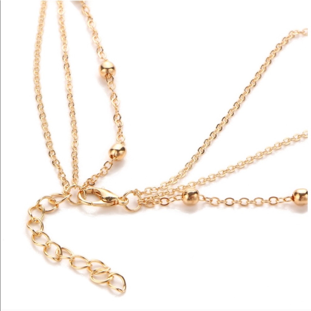 Multi Layer Crystal Eye Necklace Bohemian - Picture 2 of 4