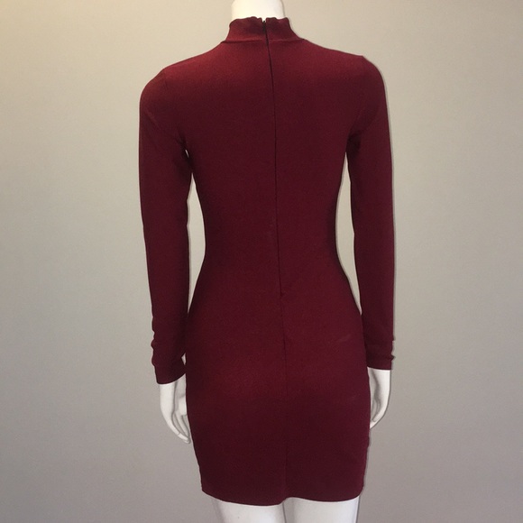 Deep Red Long Sleeve Bodycon - Picture 2 of 2