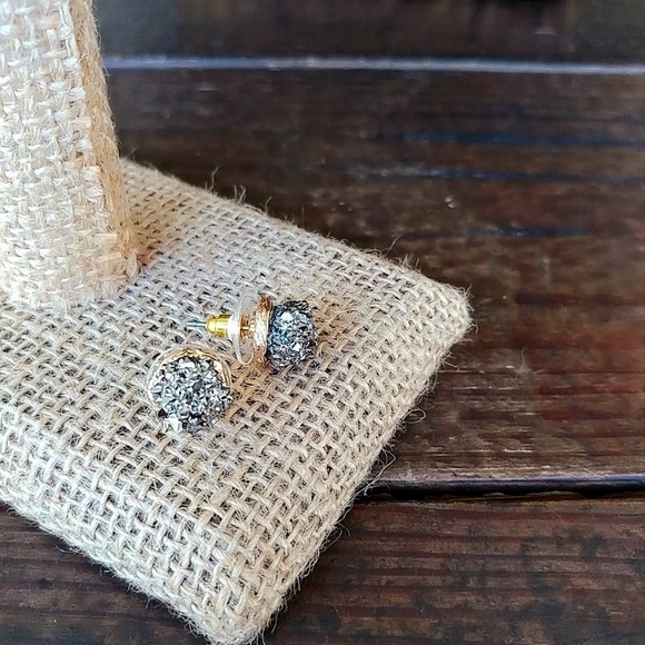 Alquimia Jewelry - Gold and silver druzzy stud earrings dainty