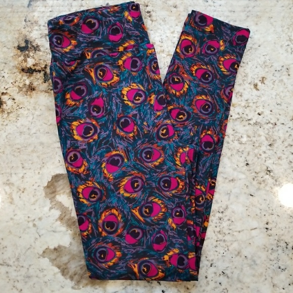 LuLaRoe Pants - ️Lularoe OS peacock leggings
