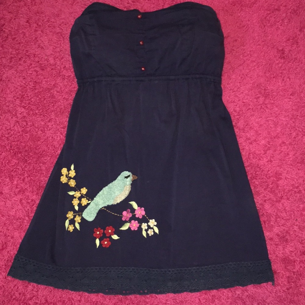 Judith March Embroidered, Strapless Dress