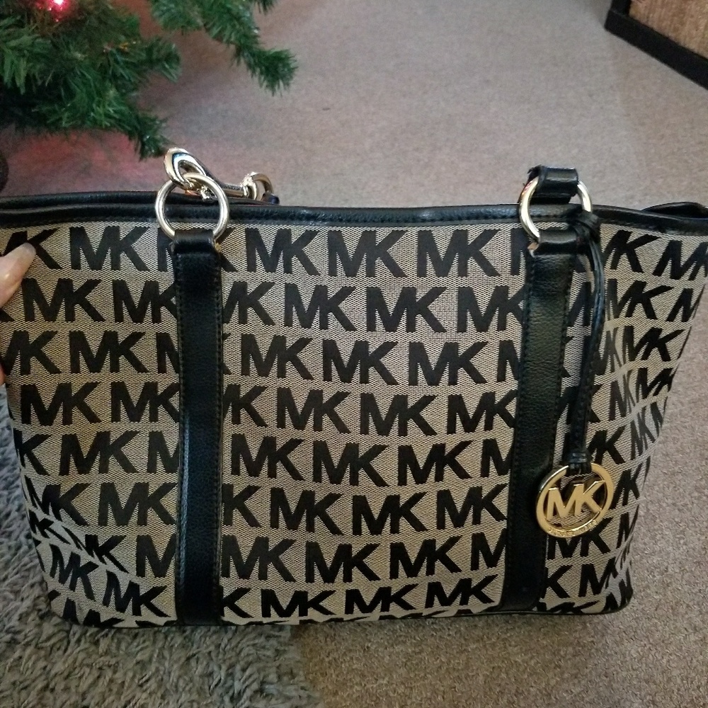 Tan & black bag