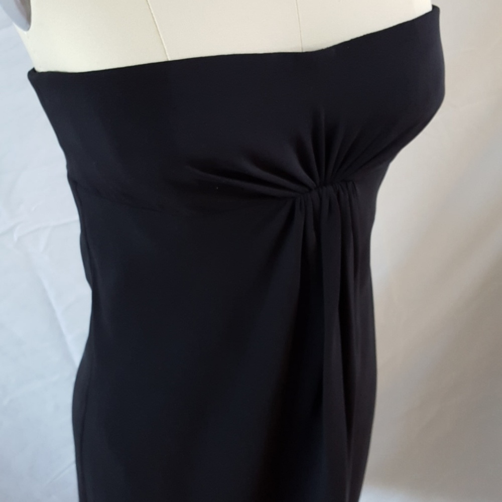 Tuleh 100% Silk Crepe Draped Front Strapless
