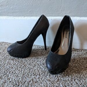 Dollhouse glitter heels