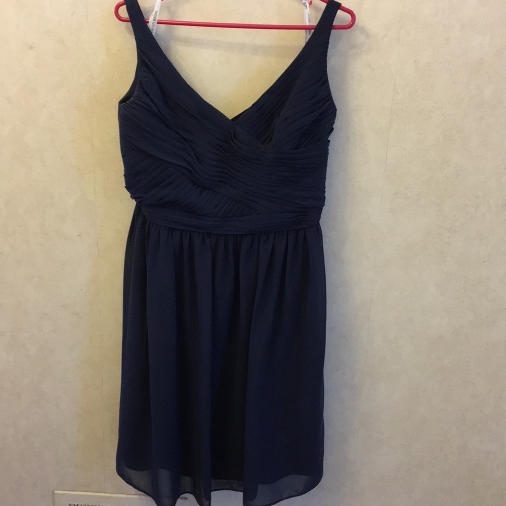 Women's navy blue bridesmaid dress