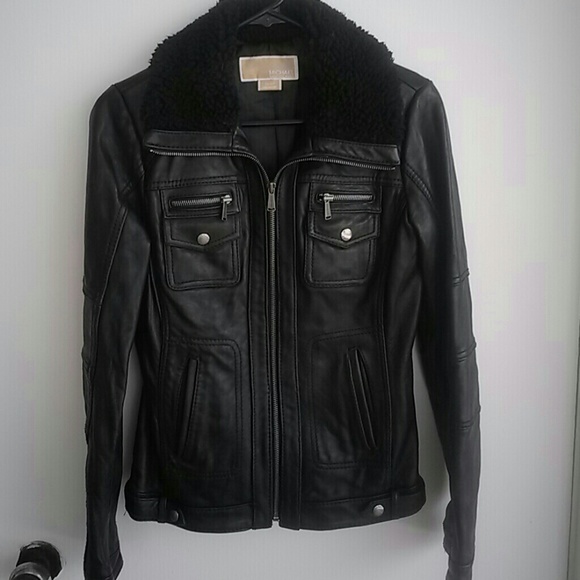 Michael Kors Jackets & Blazers - Michael Kors Womens Leather Jacket Cozy Warm