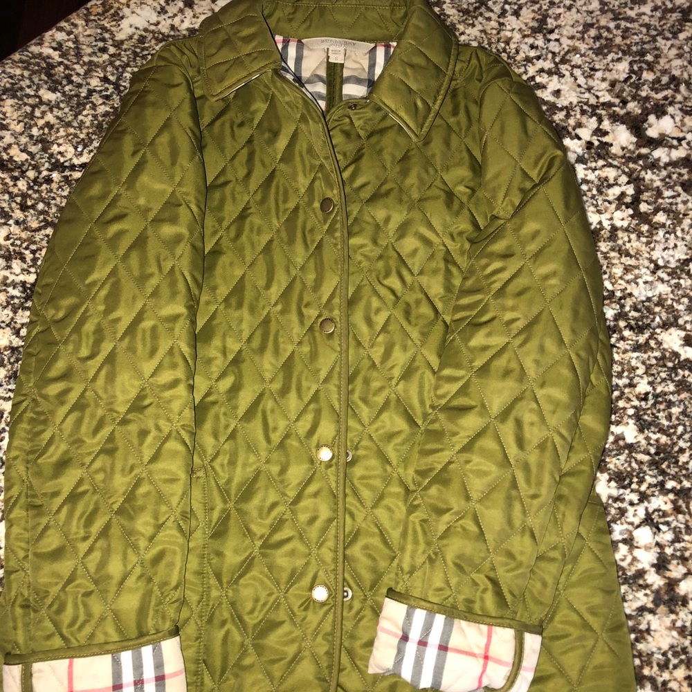 Burberry Green Quilted Jacket