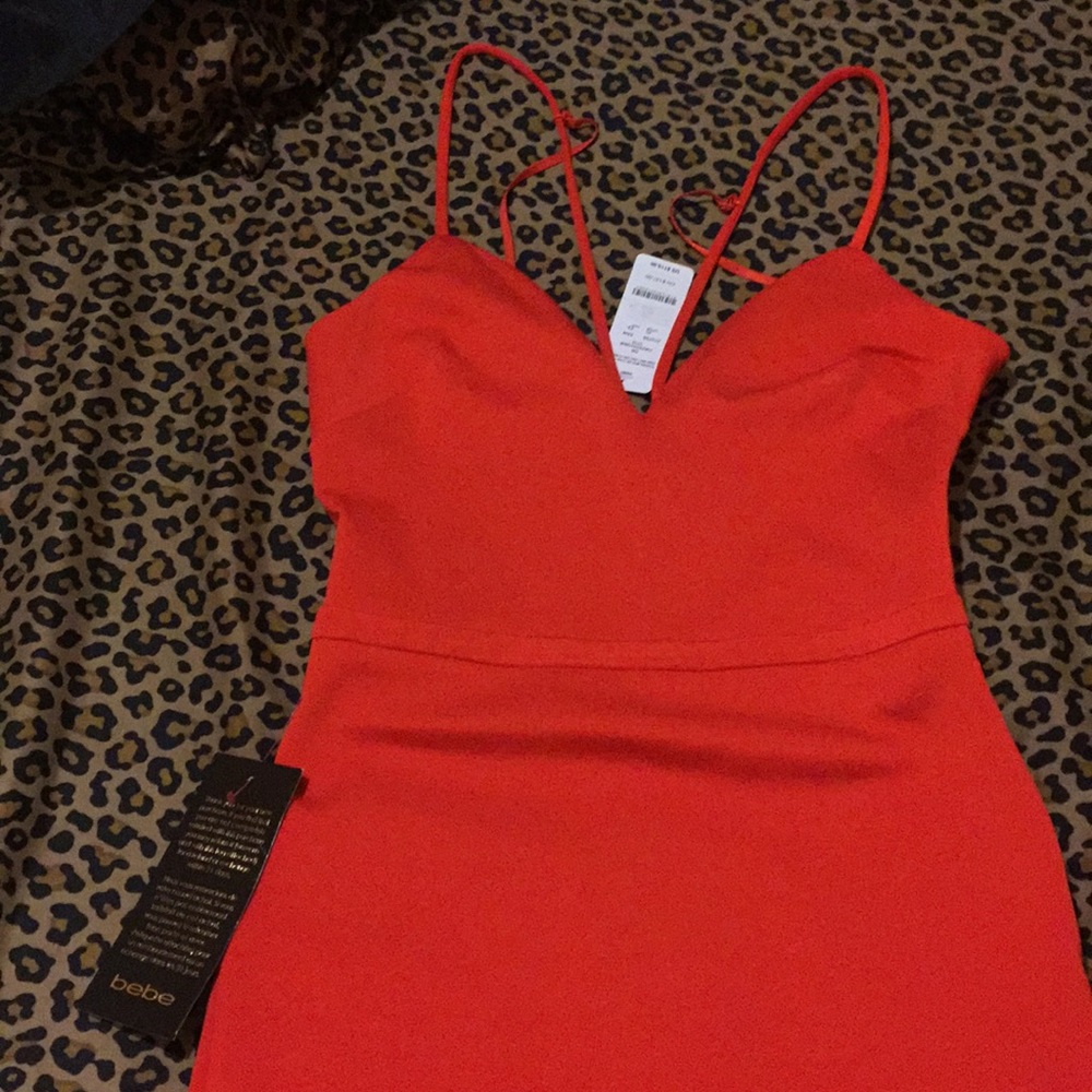 bebe red dresss size small New with tags
