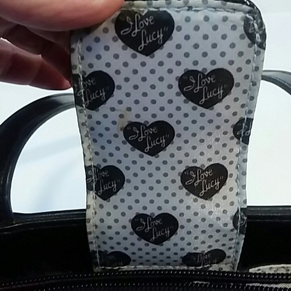 I Love Lucy Purse Black with Strap - Picture 3 of 4