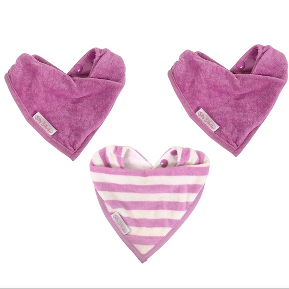 Silly Billyz Other - Brand New!! 3 PACK Organic Cotton Bandana Bib Girl