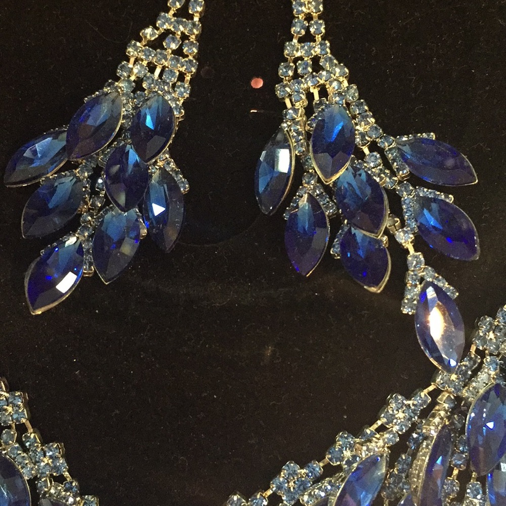 Sapphire crystal statement jewerly - Picture 3 of 3