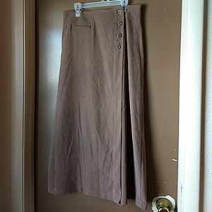 Taupe wrap around skirt. Christopher & Banks
