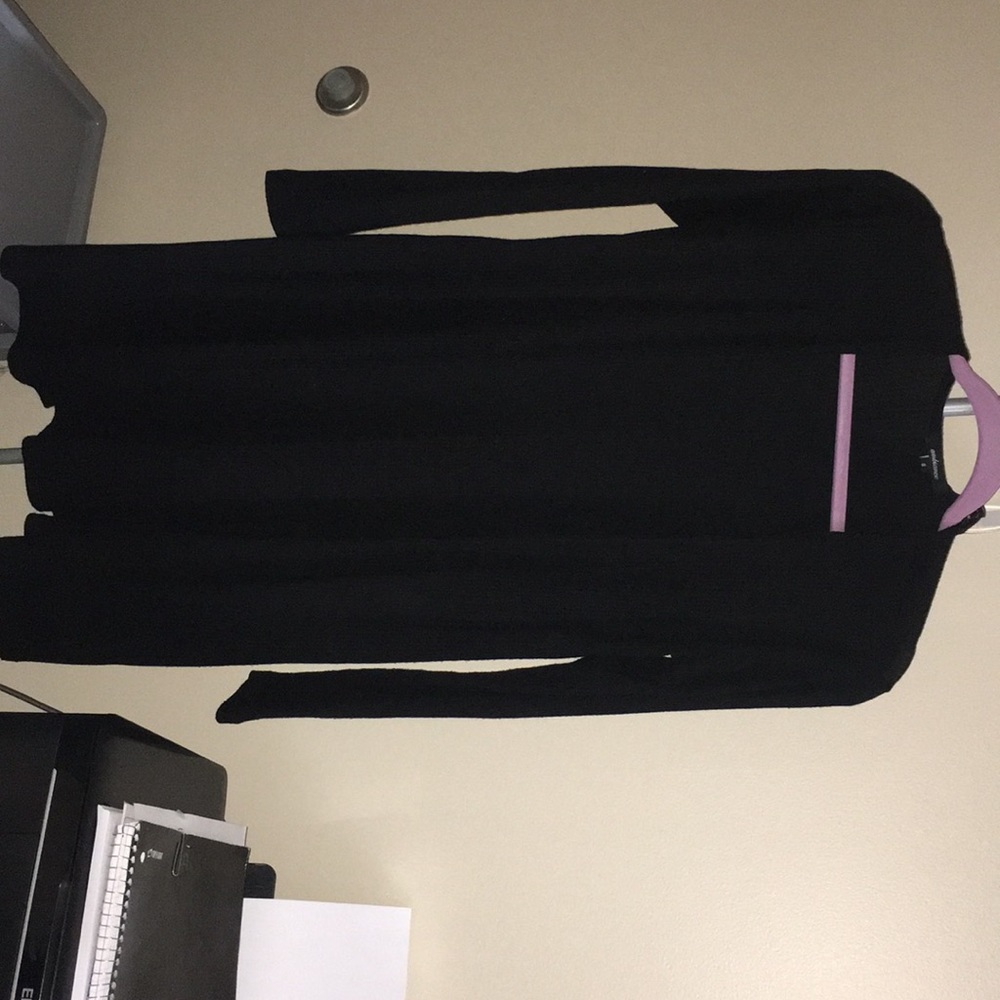Black Ribbed Cardigan