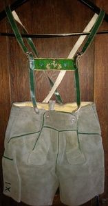 Kids German Lederhosen Vintage Oktoberfest Leather