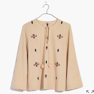 Madewell *Brand New* Embroidered Fringe Top