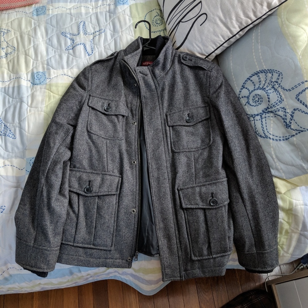 Merona Herringbone Men's Winter Military Coat
