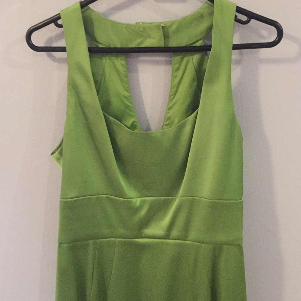 Green Satin Dress!