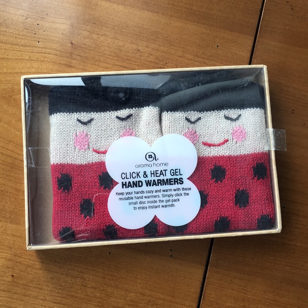 Adorable Knit Ladybug Handwarmers