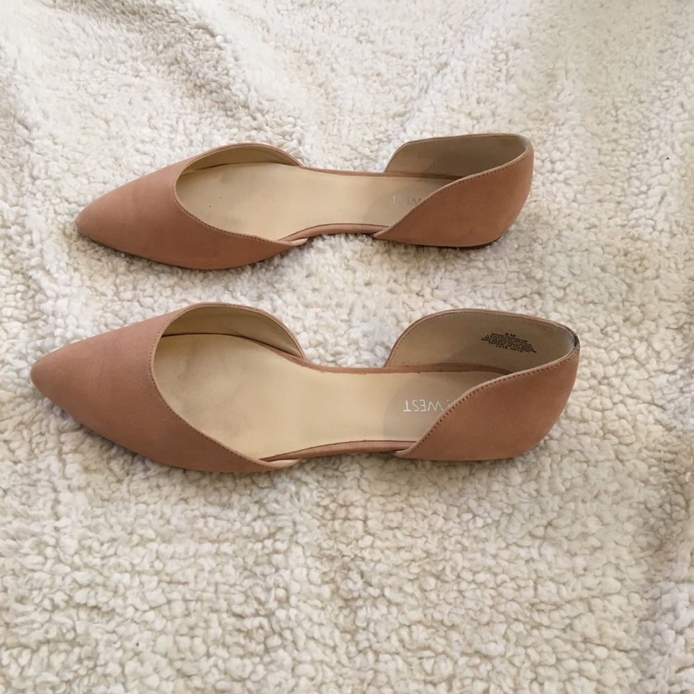 Nine West Leather Tan Flats