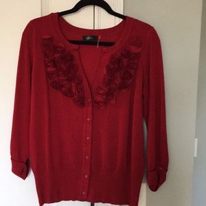 Glen 3/4 sleeve cardigan size L