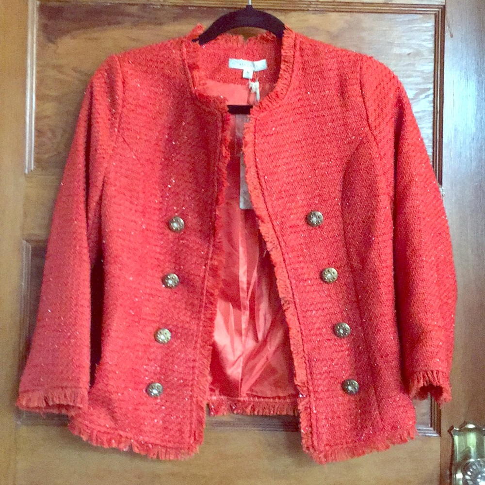 Orange Boucle’ Jacket