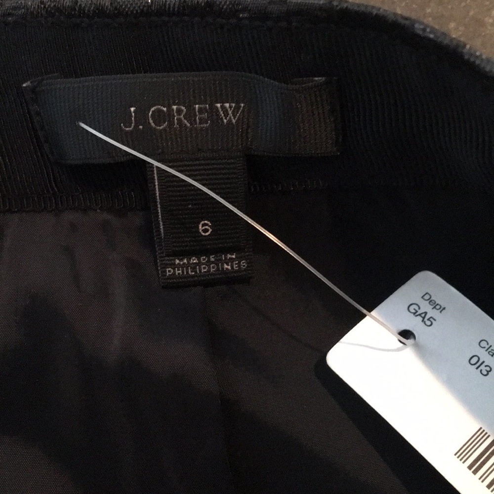 J. Crew Black Metallic Origami Matelasse Skirt - Picture 3 of 4