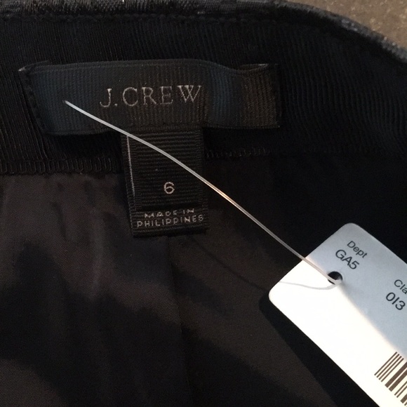 J. Crew Black Metallic Origami Matelasse Skirt - Picture 3 of 4