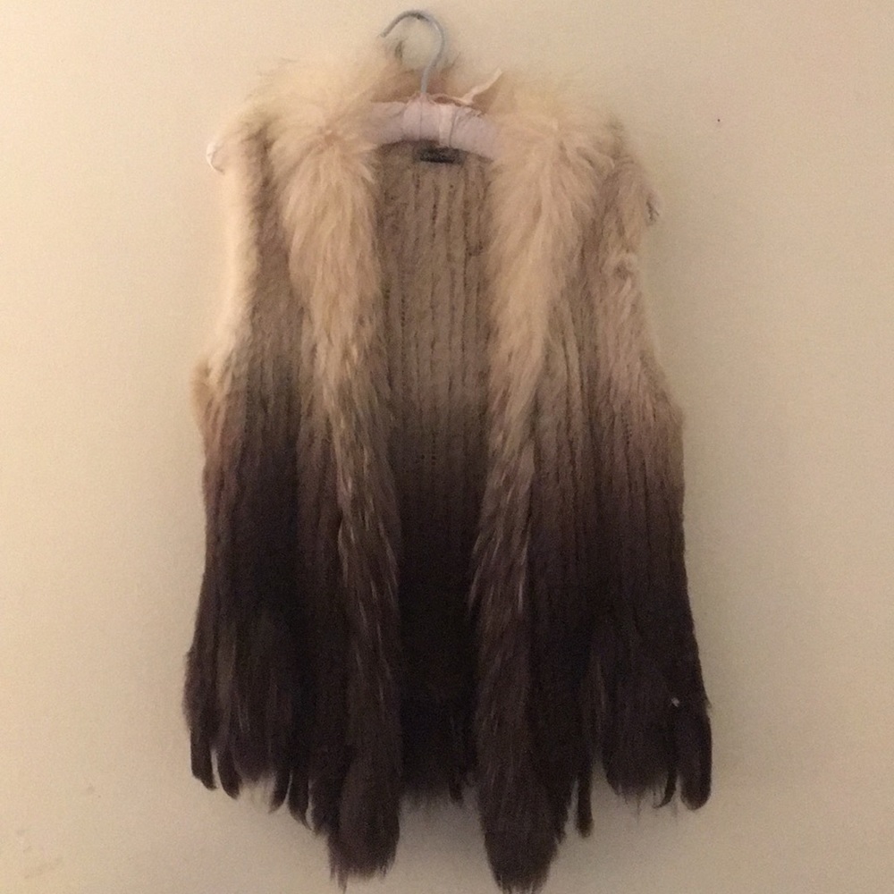 Rabbit & 'Coon Ombré Fur Vest