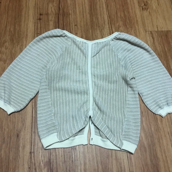 Guinevere for Anthropologie Cream & Brown Cardigan - Picture 5 of 6