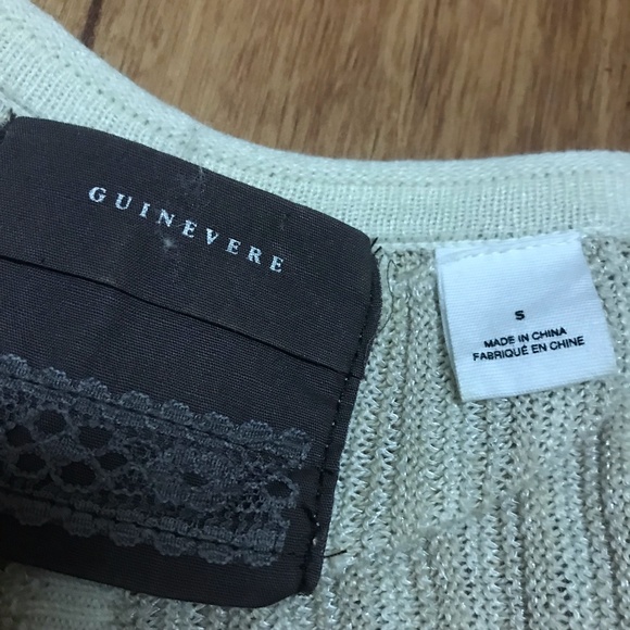 Guinevere for Anthropologie Cream & Brown Cardigan - Picture 4 of 6