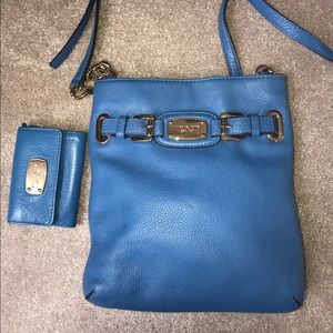 Blue MK Crossbody Bag