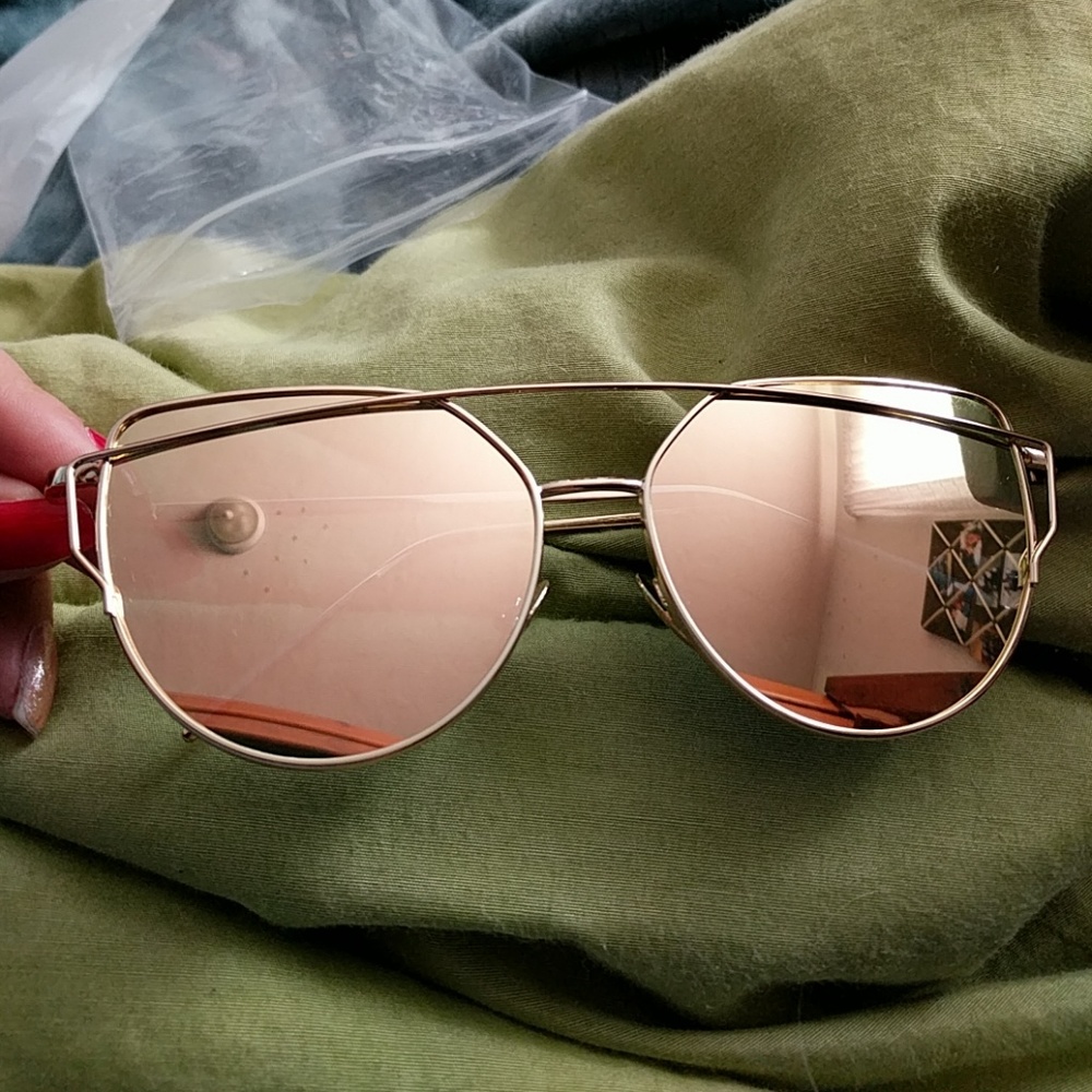 Rose gold sunglasses
