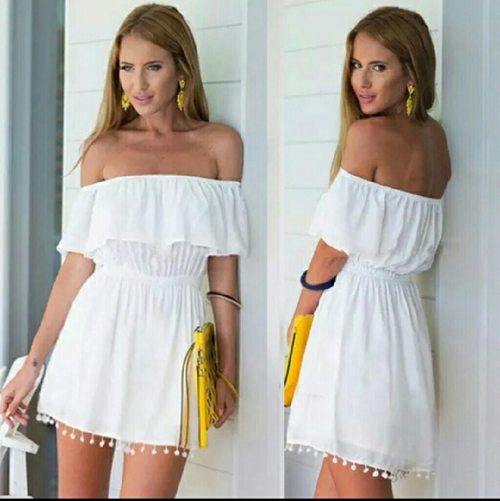 White Off the Shoulder Dress