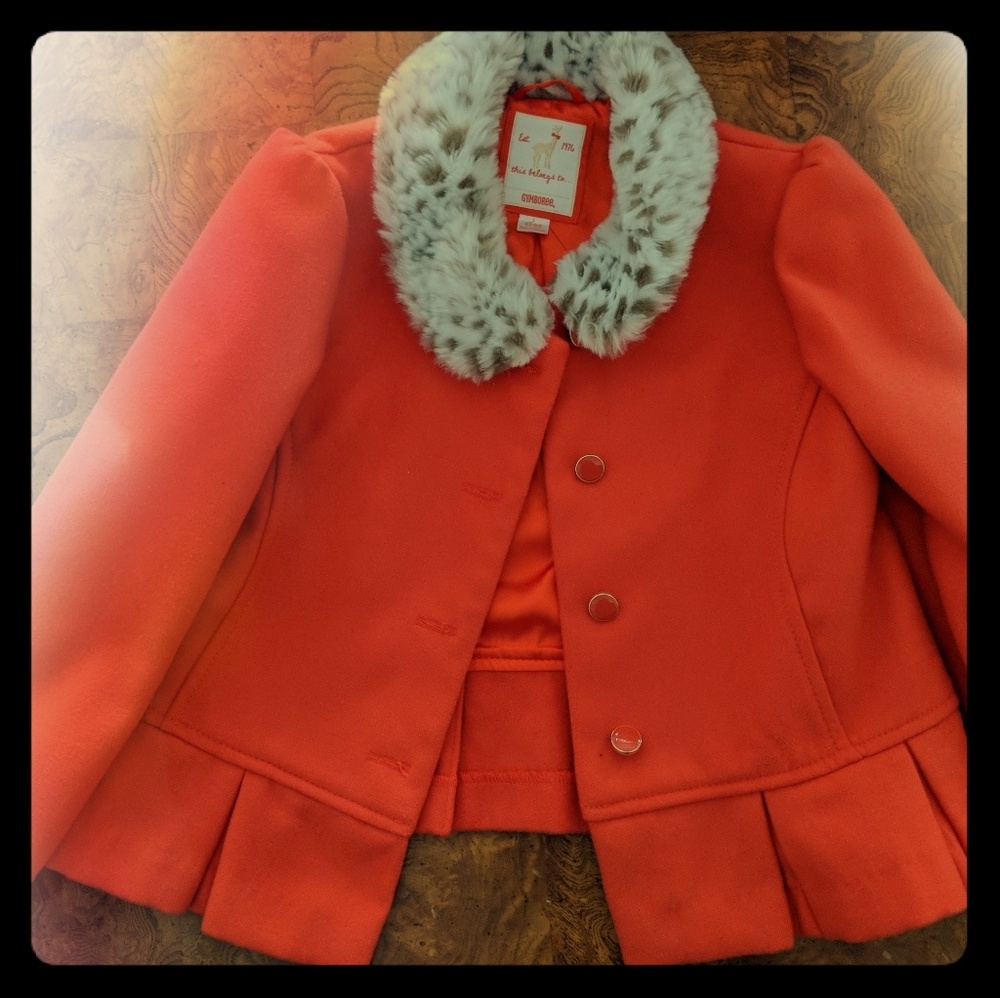 Fur collar coat