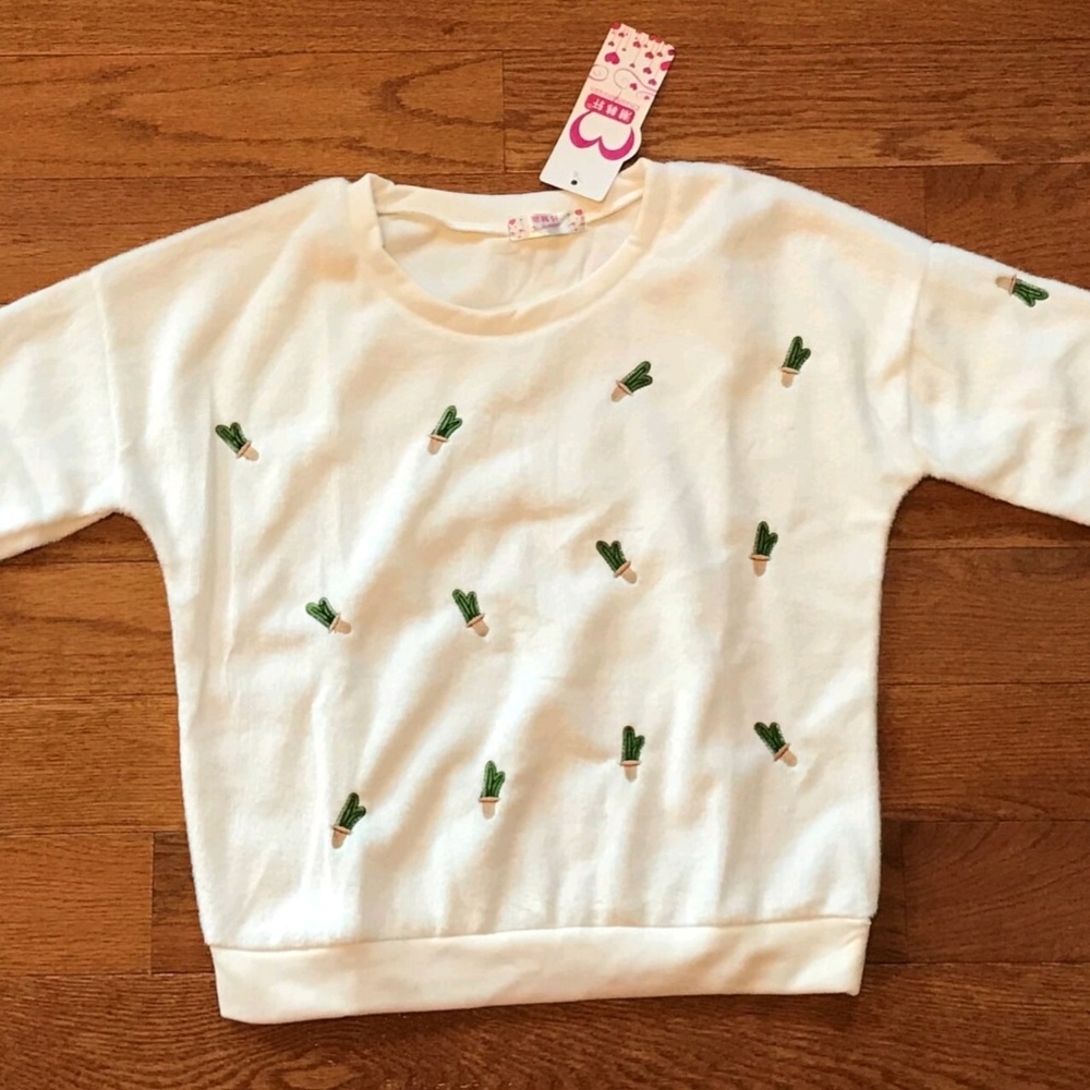 Cactus Crop Top Sweater