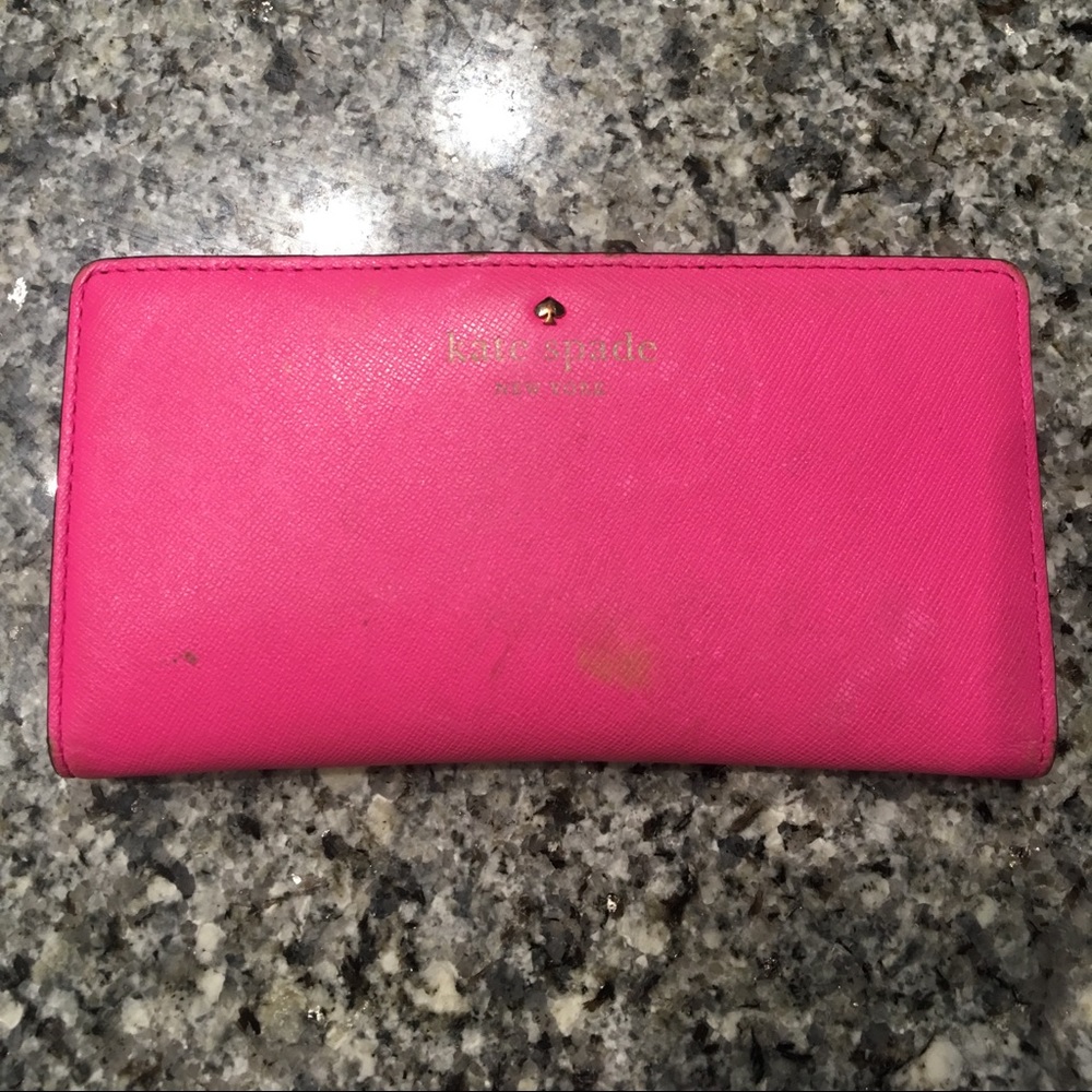 Neon Pink Kate Spade Wallet