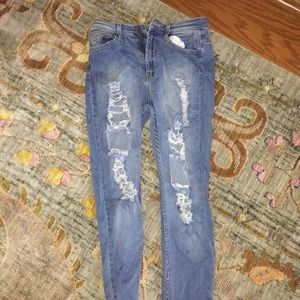 Fashionova High waisted blue jeans
