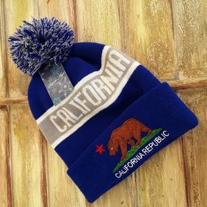 Other - California Republic winter hat/beanie w/pom Other - California Republic winter hat/beanie w/pom