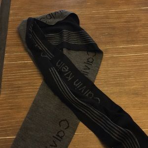 Calvin Klein gray and black scarf