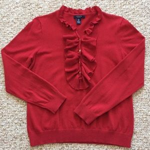 CHAPS ruffle sweater size L