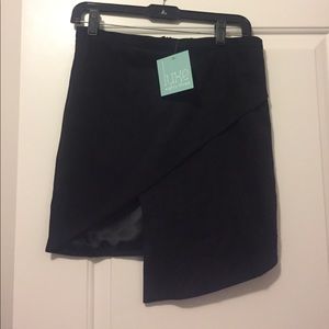 Black suede skirt