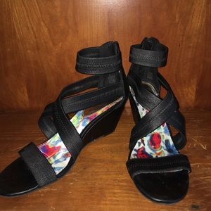 Madden Girl Black Wedge Heels