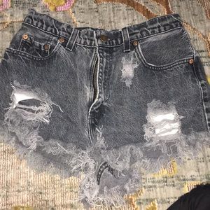 Vintage Levi's High waisted jean shorts