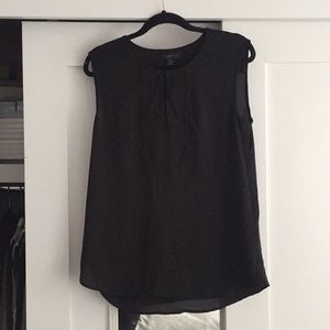 J. Crew Key Hole Black Shell Top