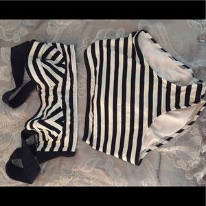 Kate Spade high waisted Bikini top and bottoms