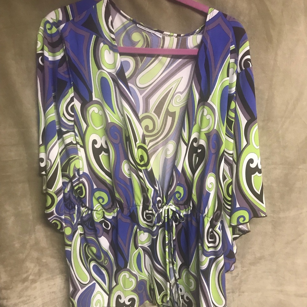 Print pullover top