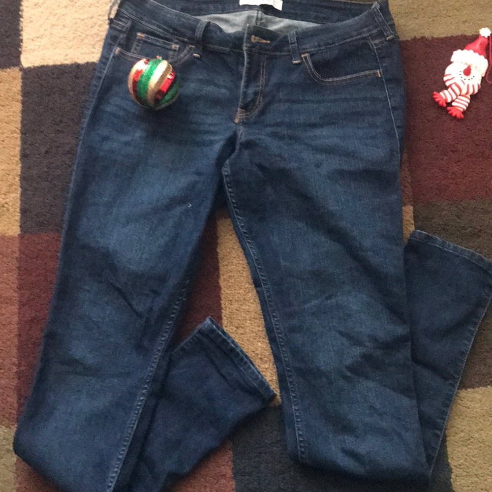 Hollister skinny medium wash jeans as 29x31 sz 9