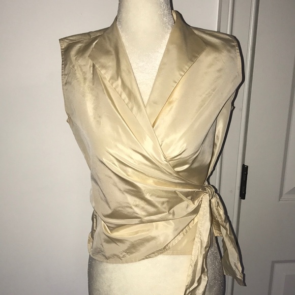 Dana Buchman Wrap Silk Blouse - Picture 3 of 4